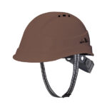 Safety Helmet with Protective Peak and Slider Type Adjustment DSI-PN561