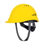 Safety Helmet with Protective Peak and Ratchet Type Adjustment DSI-PN581